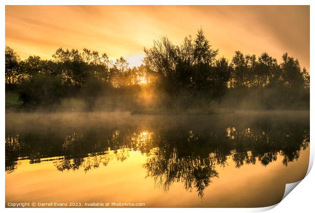 Morning Mist Print by Darrell Evans