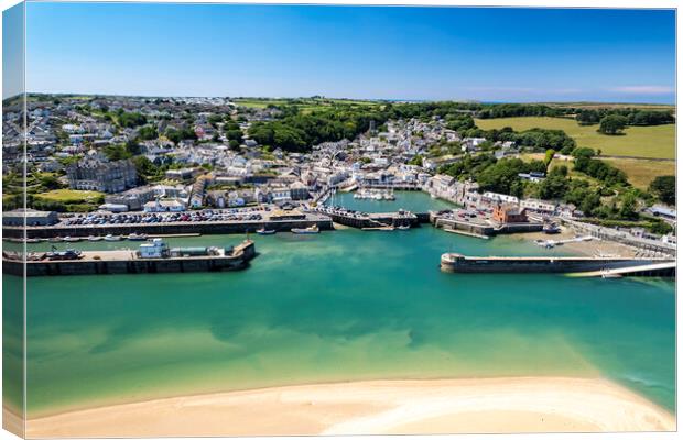 Padstow seen from above Canvas Print by peter schickert