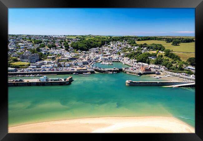  Padstow seen from above Framed Print by peter schickert