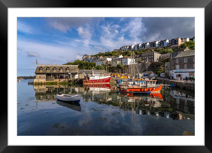 Mevagissey in Cornwall Framed Mounted Print by peter schickert