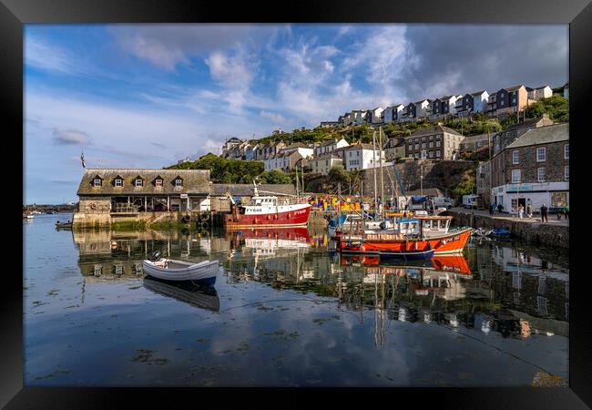 Mevagissey in Cornwall Framed Print by peter schickert