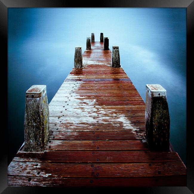 Water on the Jetty Framed Print by Dave Bowman