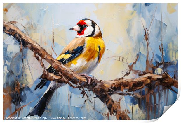 Nature's Goldfinch Beauty Print by Robert Deering