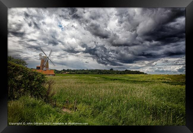 Cley Windmill, Cley Next The Sea Norfolk England Framed Print by John Gilham