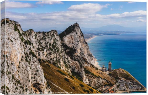View from the Skywalk Gibraltar Canvas Print by Margaret Ryan