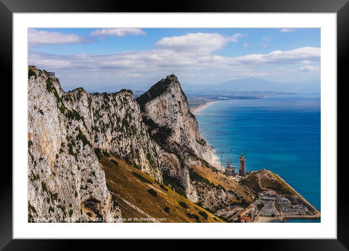 View from the Skywalk Gibraltar Framed Mounted Print by Margaret Ryan