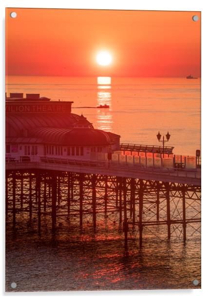 Cromer Pier Sunrise Acrylic by Bryn Ditheridge