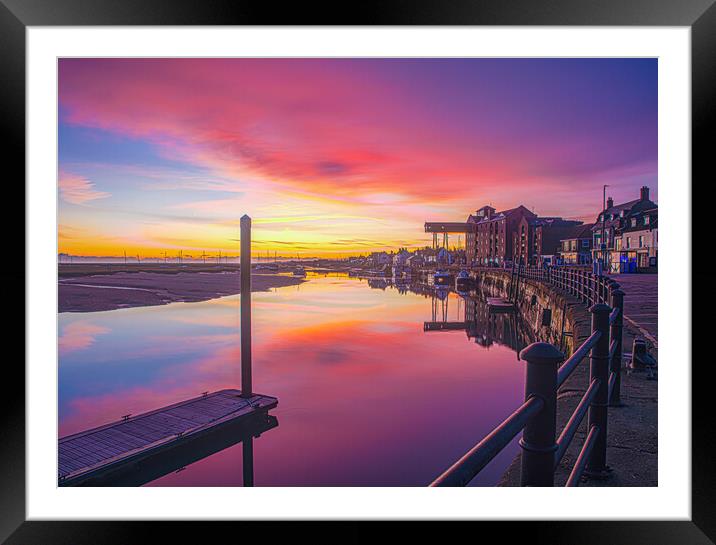 Wells-next-the-sea Sunrise Framed Mounted Print by Bryn Ditheridge