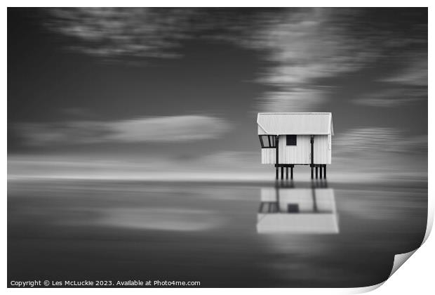 Morecambe Sailing Club House Fine Art Print by Les McLuckie