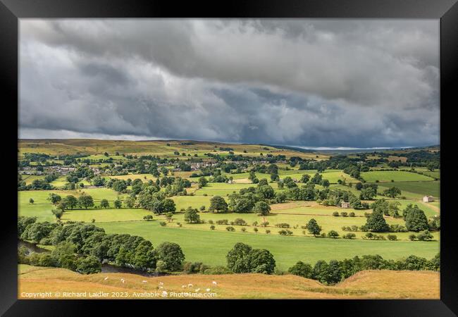 Mickleton from Whistle Crag, Teesdale Framed Print by Richard Laidler