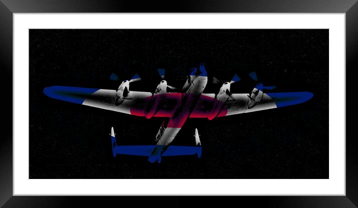 RAF Avro Lancaster (Abstract)  Framed Mounted Print by Allan Durward Photography