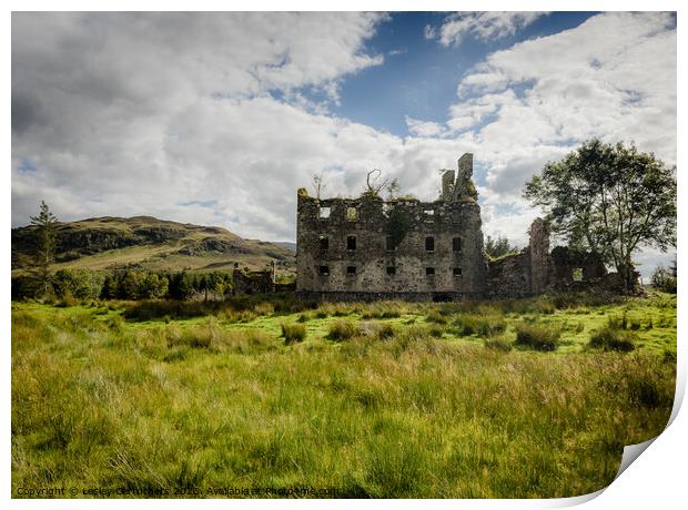 Bernera Barracks, Glenelg Print by Lesley Carruthers