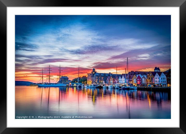 Bergen, Norway  Framed Mounted Print by M. J. Photography