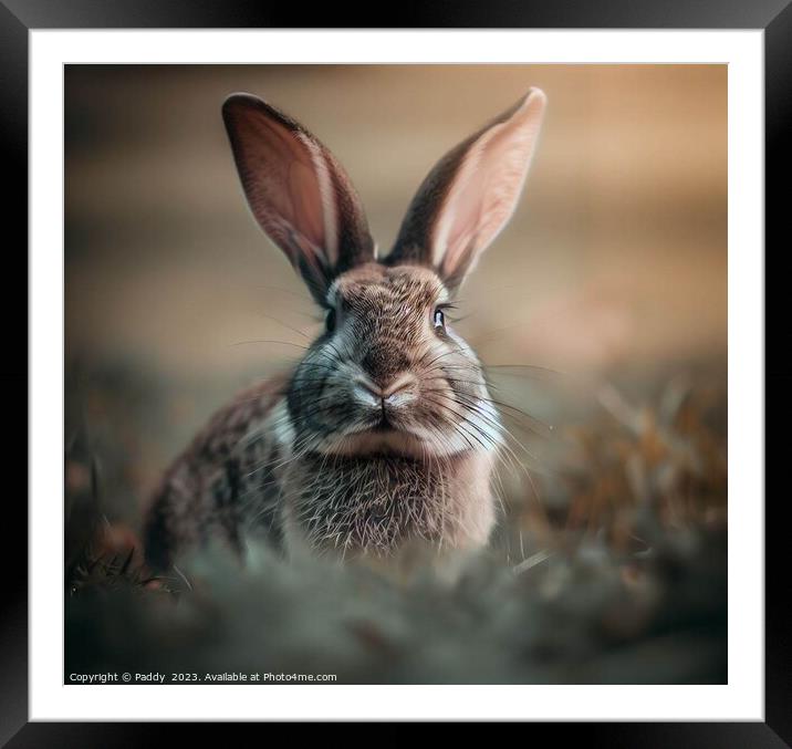 Animal Rabbit  Framed Mounted Print by Paddy 