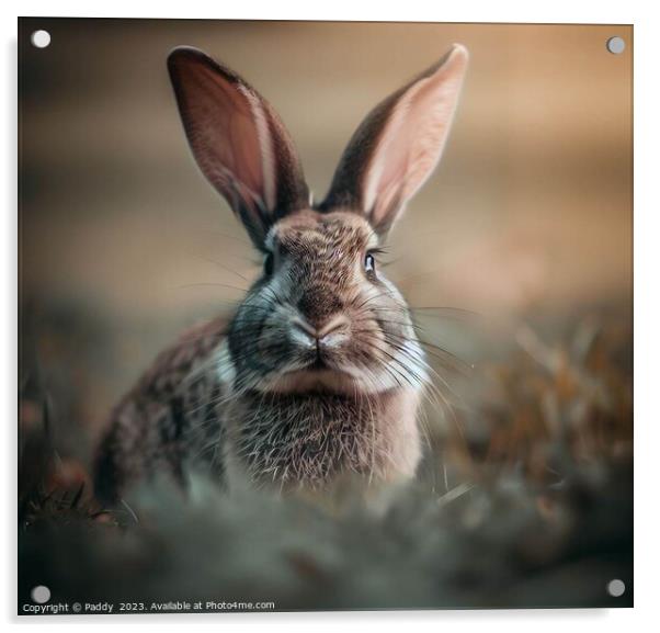 Animal Rabbit  Acrylic by Paddy 