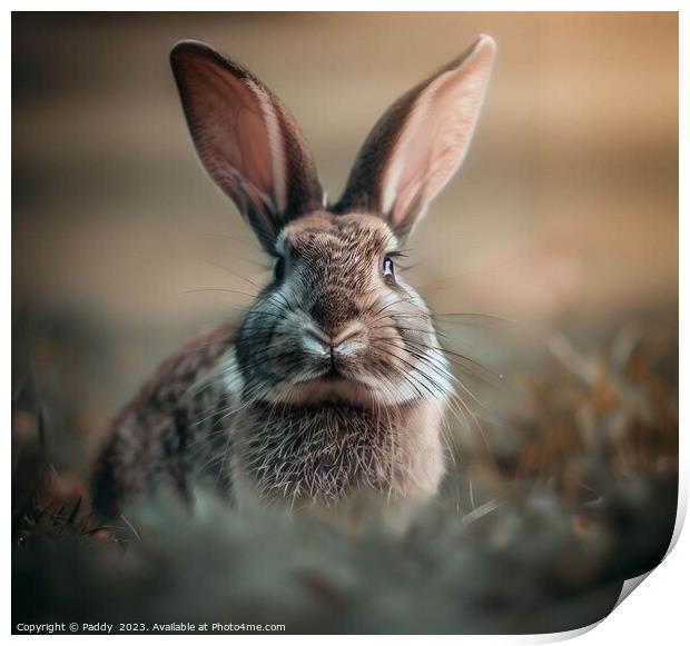 Animal Rabbit  Print by Paddy 