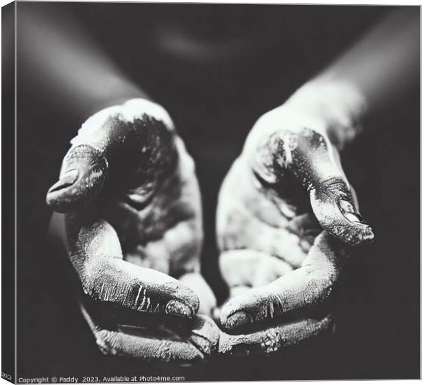 A gymnasts hands Canvas Print by Paddy 
