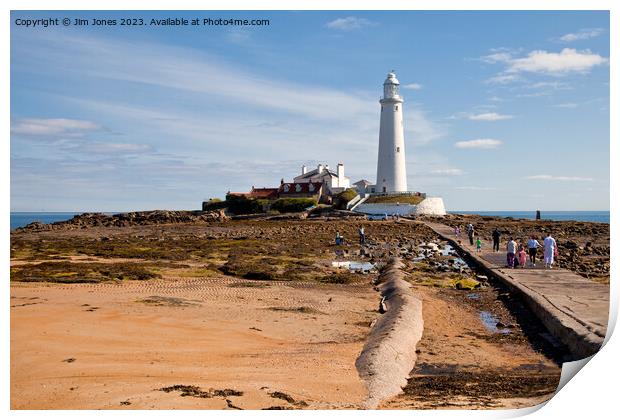 August at St Mary's Island Print by Jim Jones