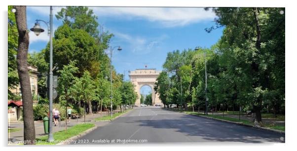 Triumph arch in Bucharest  Acrylic by M. J. Photography