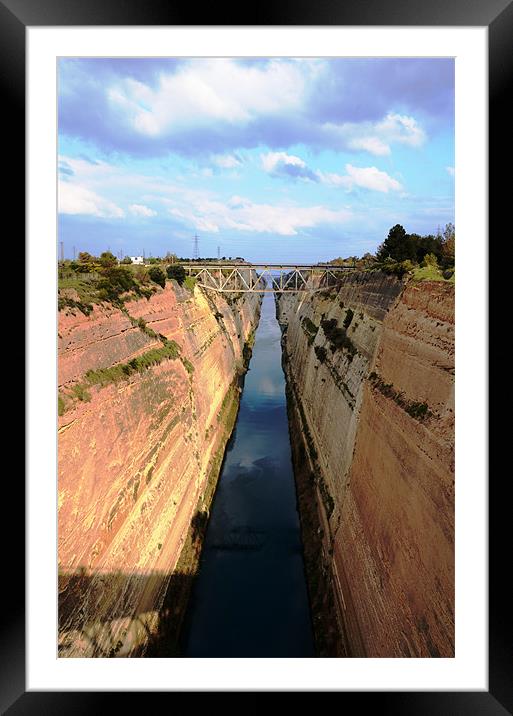 Corinth Canal Framed Mounted Print by Stu Green