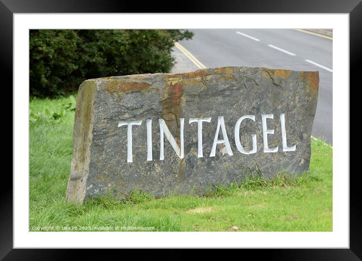 Tintagel Sign Framed Mounted Print by Lisa PB