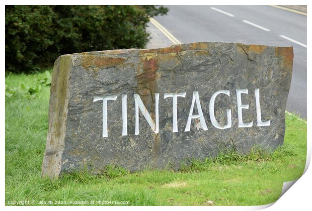 Tintagel Sign Print by Lisa PB