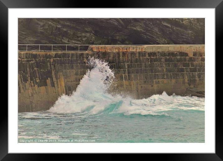 Angry Wave Framed Mounted Print by Lisa PB