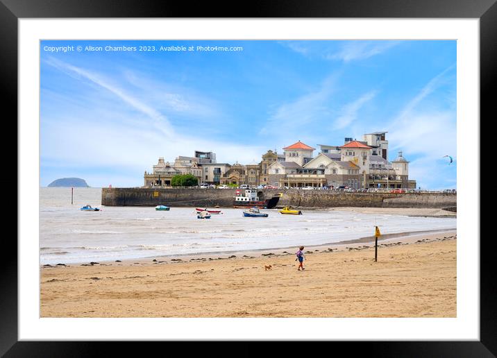 Weston super Mare Knightstone Harbour Framed Mounted Print by Alison Chambers