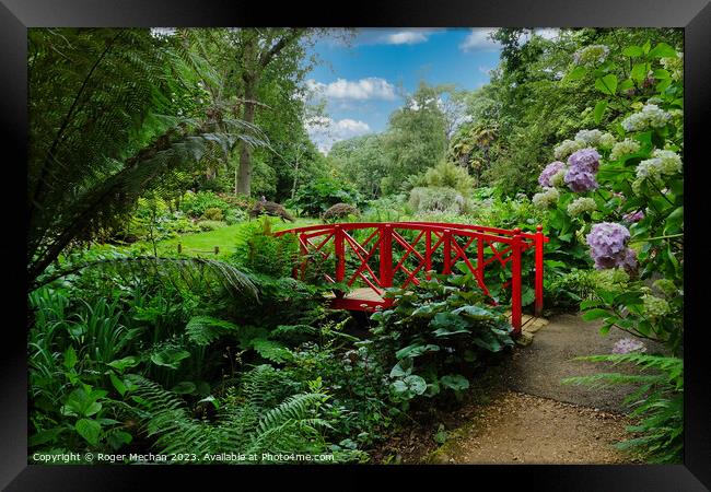 Enchanting Oasis: A Blissful Garden Escape Framed Print by Roger Mechan