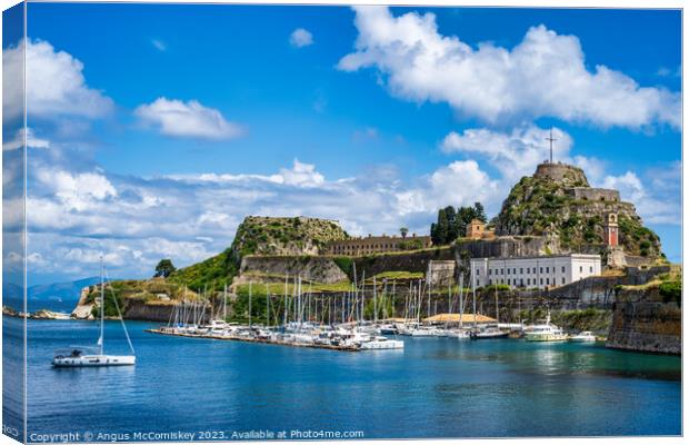 Old Fortress of Corfu, Greece Canvas Print by Angus McComiskey