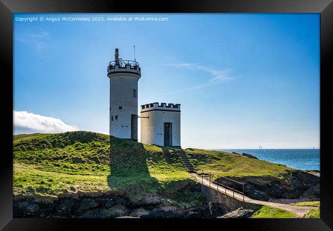 Elie Ness Lighthouse, East Neuk of Fife Framed Print by Angus McComiskey