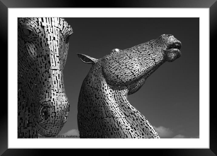 The Kelpies Framed Mounted Print by Dave Bowman