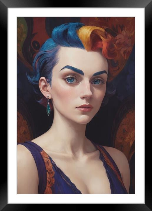 Chromatic Charisma Framed Mounted Print by Victor Nogueira