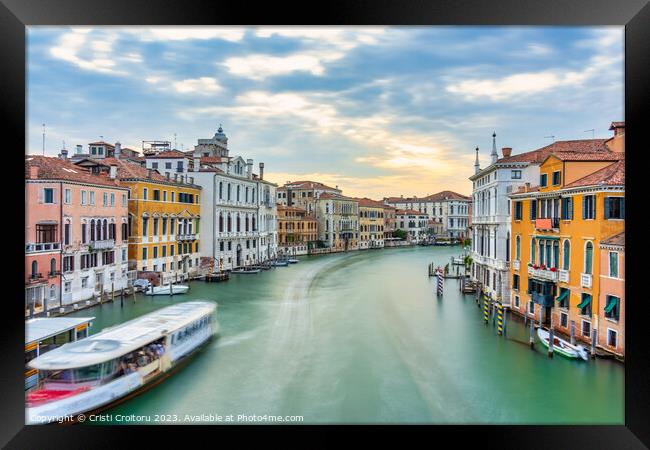 Grand Canal at sunset. Framed Print by Cristi Croitoru