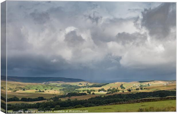 Upper Teesdale Drama Between the Squalls Canvas Print by Richard Laidler