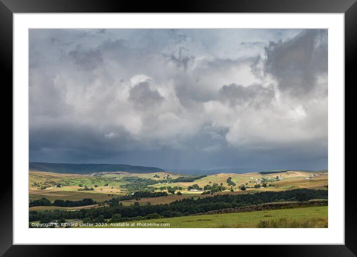 Upper Teesdale Drama Between the Squalls Framed Mounted Print by Richard Laidler
