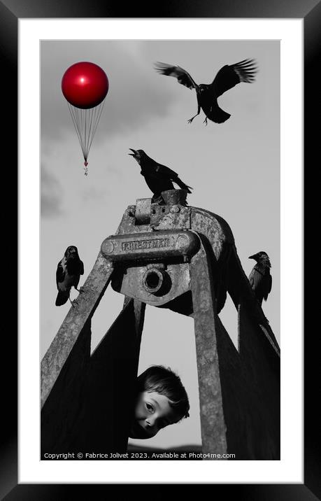 Enigmatic Crow's Midnight Symphony Framed Mounted Print by Fabrice Jolivet