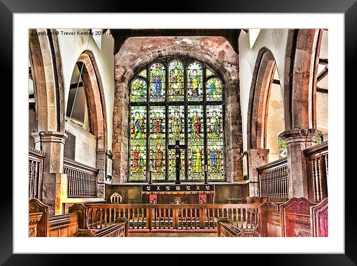 The Altar Window Framed Mounted Print by Trevor Kersley RIP