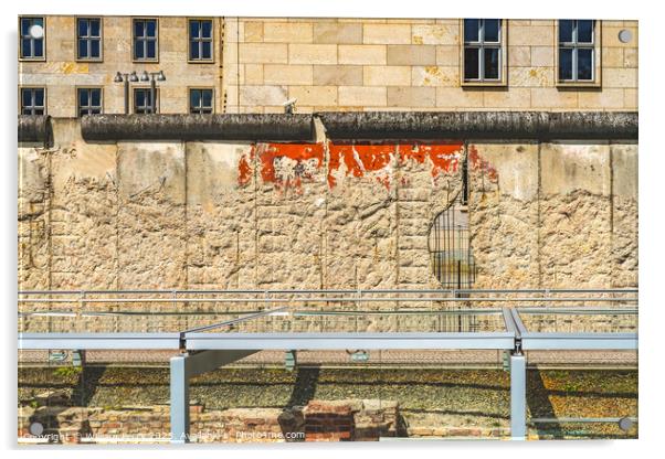 Topography of Terror Gestapo Cellar Remains Wall Park Berlin Ger Acrylic by William Perry
