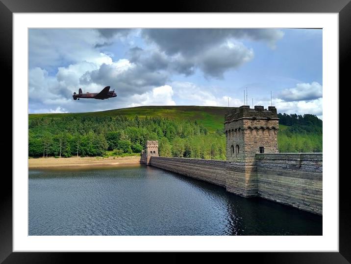 Lancaster over Derwent Dam Framed Mounted Print by Antony Robinson