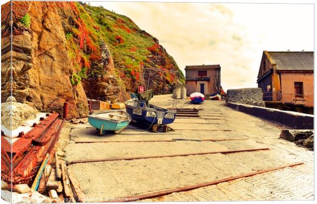 Lifeboat Station Jetty Canvas Print by Lisa PB