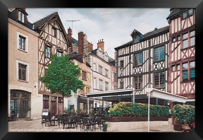 Historical Charm in Orleans - LU2304-1030296-PIN Framed Print by Jordi Carrio