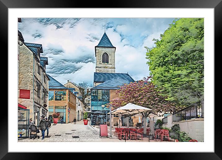 Historical Charm in Orleans - LU2304-1030302-PIN Framed Mounted Print by Jordi Carrio