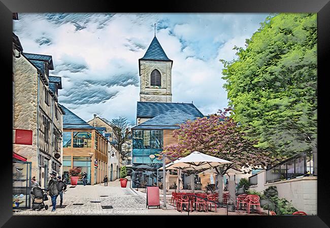 Historical Charm in Orleans - LU2304-1030302-PIN Framed Print by Jordi Carrio