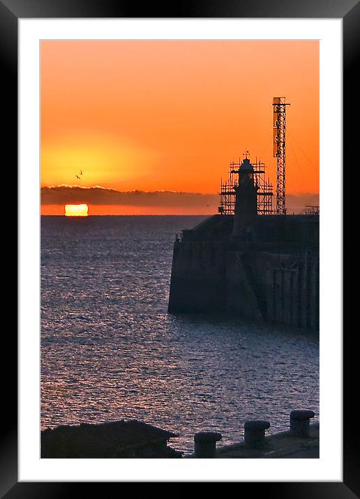 Folkestone Pier & Lighthouse Framed Mounted Print by Alice Gosling