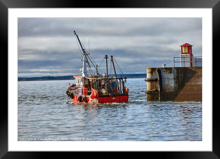 Departure from Burghead Harbour Framed Mounted Print by Tom McPherson