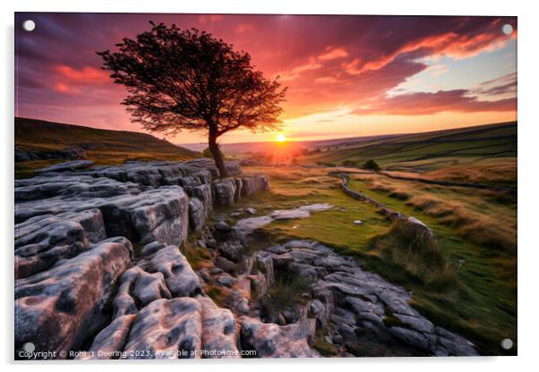 Yorkshire Dales Majesty Acrylic by Robert Deering