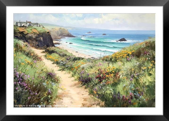 path to the beach Framed Mounted Print by Robert Deering