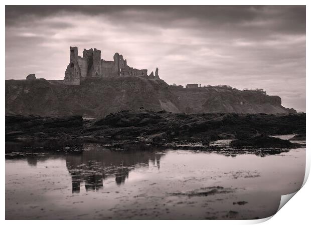 Tantallon Castle black and white  Print by Anthony McGeever