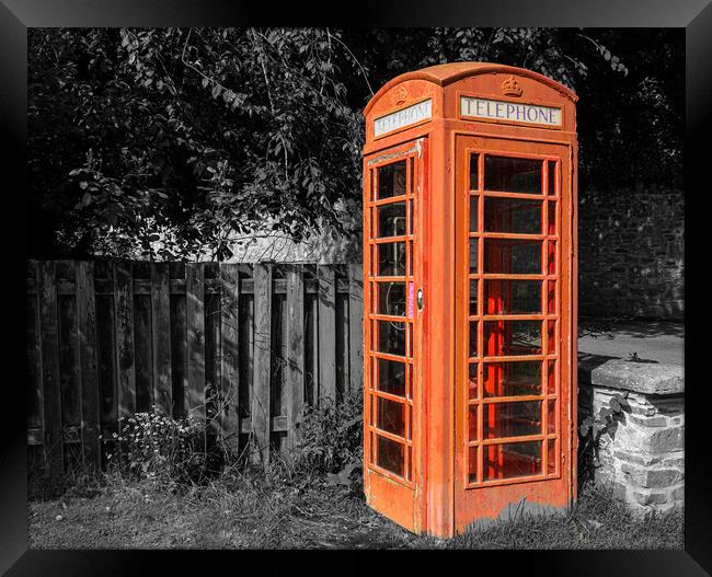 Iconic Red Telephone Box. Framed Print by Colin Allen